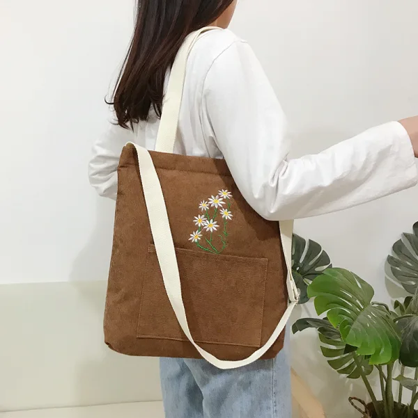 Lovely Square Shoulder Bags Shopping Bag Messenger Bag 2021 Canvas Casual Women's Bags