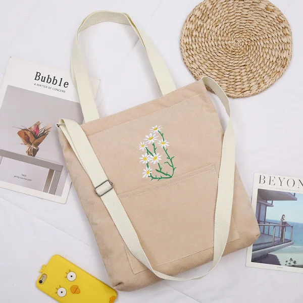 Lovely Square Shoulder Bags Shopping Bag Messenger Bag 2021 Canvas Casual Women's Bags
