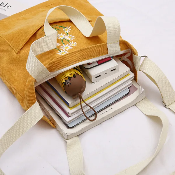 Lovely Square Shoulder Bags Shopping Bag Messenger Bag 2021 Canvas Casual Women's Bags