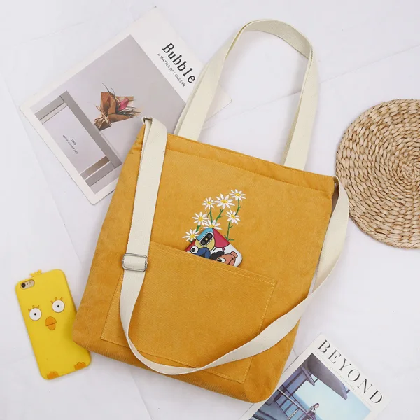 Lovely Square Shoulder Bags Shopping Bag Messenger Bag 2021 Canvas Casual Women's Bags