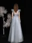Chic / Belle Argenté Dansant Robe De Bal 2021 Princesse Encolure Dégagée Sans Manches Perlage Paillettes Longue Volants Dos Nu Robe De Ceremonie
