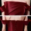 Two Tone Red Champagne Prom Dresses 2021 A-Line / Princess Off-The-Shoulder Short Sleeve Appliques Lace Beading Floor-Length / Long Ruffle Backless Formal Dresses