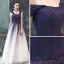 Simple Violet Dégradé De Couleur Blanche Robe De Bal 2019 Princesse épaules Sans Manches Perlage Longue Volants Dos Nu Robe De Ceremonie