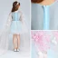 Mode Himmelblau Pink Mädchenkleider 2017 Ballkleid V-Ausschnitt Ärmellos Applikationen Schmetterling Pailletten Kurze Rüschen Kleider Für Hochzeit