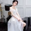 Romantic White Summer Wedding Dresses 2019 Ball Gown Off-The-Shoulder Short Sleeve Backless Appliques Lace Flower Pearl Rhinestone Chapel Train Ruffle
