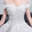 Romantic White Summer Wedding Dresses 2019 Ball Gown Off-The-Shoulder Short Sleeve Backless Appliques Lace Flower Pearl Rhinestone Chapel Train Ruffle