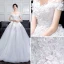 Romantic White Summer Wedding Dresses 2019 Ball Gown Off-The-Shoulder Short Sleeve Backless Appliques Lace Flower Pearl Rhinestone Chapel Train Ruffle