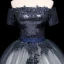 Modern / Fashion Navy Blue Gradient-Color White Prom Dresses 2019 Ball Gown Off-The-Shoulder Short Sleeve Appliques Lace Beading Sash Sequins Floor-Length / Long Ruffle Backless Formal Dresses