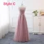 Affordable Blushing Pink Bridesmaid Dresses 2019 A-Line / Princess Appliques Lace Floor-Length / Long Ruffle Backless Wedding Party Dresses