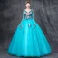 Chic / Beautiful Jade Green Prom Dresses 2019 Ball Gown V-Neck 3/4 Sleeve Appliques Lace Pearl Rhinestone Floor-Length / Long Ruffle Backless Formal Dresses