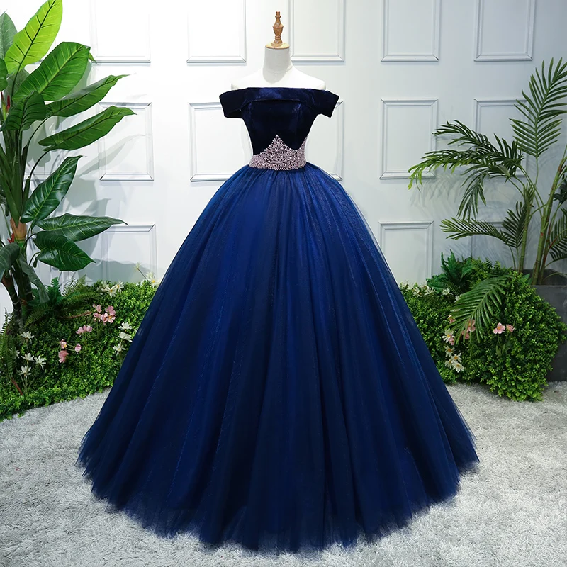 strapless open back dress Dark Navy Prom Dresses,Chiffon Prom Dress,Open Back Prom Dress,Prom Dr main image 0