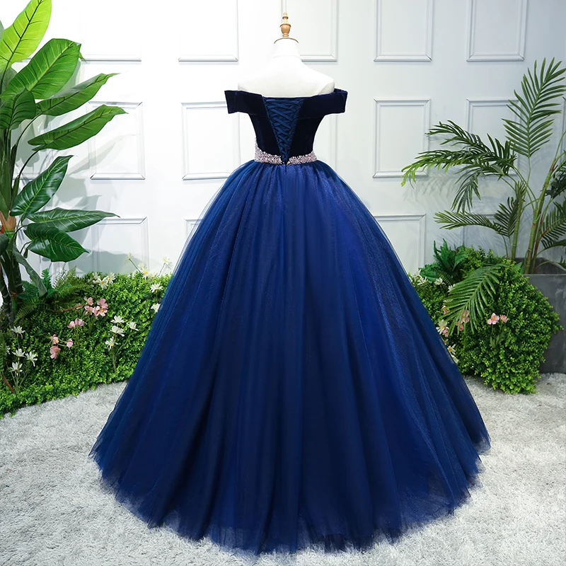 open lace back dress Royal Blue Evening Dresses,Elegant Prom Dress,PD00405, US2 / Red