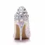 Scintillantes Blanche Multi-Couleurs Faux Diamant Chaussure De Mariée 2023 9 cm Talons Aiguilles À Bout Pointu Mariage Escarpins Talons Hauts