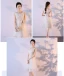 Abordable Champagne Robe Demoiselle D'honneur 2018 Princesse Sans Manches Noeud Ceinture Courte Volants Dos Nu Robe Pour Mariage