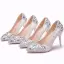Scintillantes Blanche Multi-Couleurs Faux Diamant Chaussure De Mariée 2023 9 cm Talons Aiguilles À Bout Pointu Mariage Escarpins Talons Hauts