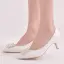 Minimalistische Witte Rhinestone Bruidsschoenen 2025 5 cm Naaldhakken / Stiletto Spitse Neus Huwelijk Pumps Hoge Hakken