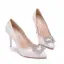 Mooie / Prachtige Witte Rhinestone Gala Pumps 2024 9 cm Naaldhakken / Stiletto Spitse Neus Pumps Hoge Hakken