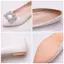 Snygga / Fina Vita Rhinestone Bal Platt Damskor 2022 Spetsiga Damskor Klackskor