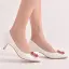 Minimalistische Witte Rhinestone Bruidsschoenen 2025 5 cm Naaldhakken / Stiletto Spitse Neus Huwelijk Pumps Hoge Hakken