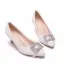 Stijlvolle Witte Kant Bloem Parel Rhinestone Bruidsschoenen 2024 5 cm Naaldhakken / Stiletto Spitse Neus Huwelijk Pumps Hoge Hakken