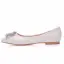 Snygga / Fina Vita Rhinestone Bal Platt Damskor 2022 Spetsiga Damskor Klackskor