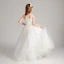 Flower Fairy Artificial Flowers White Wedding Party Dresses 2017 Ball Gown Spaghetti Straps Sleeveless Appliques Flower Floor-Length / Long Ruffle Flower Girl Dresses