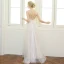 Chic / Beautiful Beach Wedding Dresses 2017 Lace Appliques Flower Bow Sash Backless Rhinestone Pearl V-Neck Sleeveless Floor-Length / Long Champagne Sheath / Fit