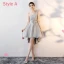 High Low Grey Bridesmaid Dresses 2018 A-Line / Princess Bow Sash Asymmetrical Ruffle Backless Wedding Party Dresses