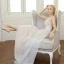 Chic / Beautiful Beach Wedding Dresses 2017 Lace Appliques Flower Bow Sash Backless Rhinestone Pearl V-Neck Sleeveless Floor-Length / Long Champagne Sheath / Fit