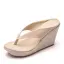 Modern / Fashion Black Street Wear Beach Womens Sandals 2022 9 cm Wedges Open / Peep Toe Womens Shoes