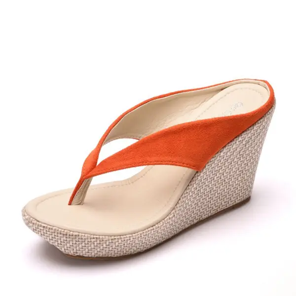 Modern / Fashion Black Street Wear Beach Womens Sandals 2022 9 cm Wedges Open / Peep Toe Womens Shoes