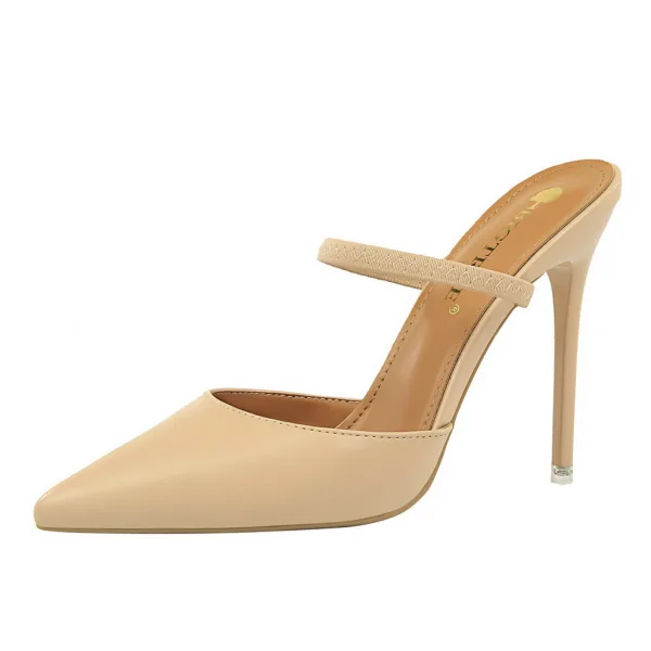 Vintage / Retro Modest / Simple Ivory Casual Womens Shoes High Heels 2022 10 cm Stiletto Heels Pointed Toe Womens Shoes