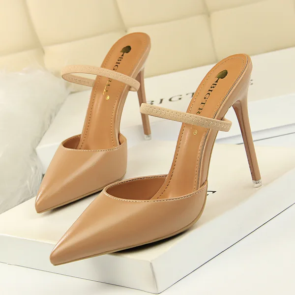 Vintage / Retro Modest / Simple Ivory Casual Womens Shoes High Heels 2022 10 cm Stiletto Heels Pointed Toe Womens Shoes