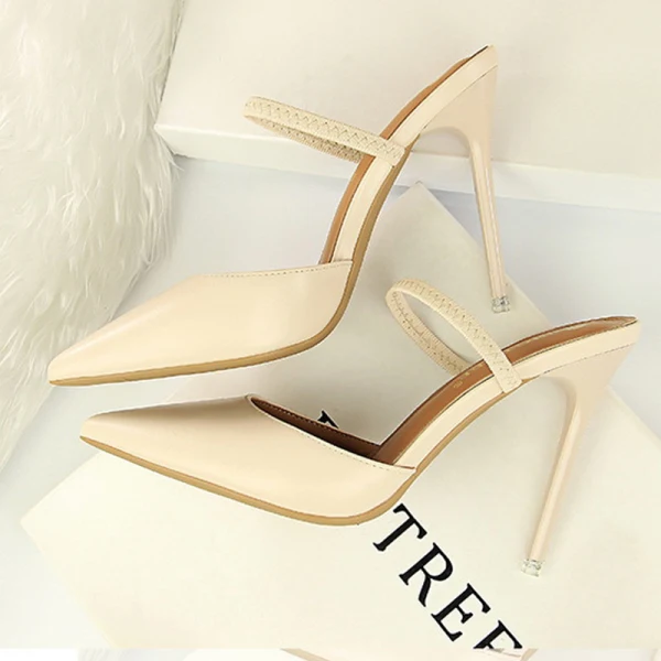 Vintage / Retro Modest / Simple Ivory Casual Womens Shoes High Heels 2022 10 cm Stiletto Heels Pointed Toe Womens Shoes