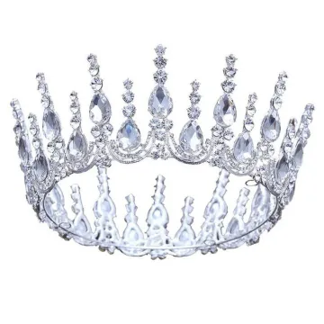 Charming White Crystal Rhinestone Wedding Crown 2022 Alloy Bridal Hair Accessories
