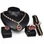 Vintage / Retro Dark Green Rhinestone Prom Earrings Necklace Necklaces 2023