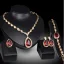 Vintage / Retro Dark Green Rhinestone Prom Earrings Necklace Necklaces 2023