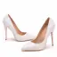 Mooie / Prachtige Witte Kantoor OL Lakleer Pumps 2025 12 cm Naaldhakken / Stiletto Spitse Neus Pumps Hoge Hakken