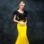 Modern / Fashion Black Yellow Evening Dresses  2018 Trumpet / Mermaid V-Neck Sleeveless Beading Court Train Backless Formal Dresses