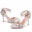 Charmant Weiß Perle Strass Brautschuhe 2022 Knöchelriemen 9 cm Stilettos Spitzschuh Hochzeit Hochhackige