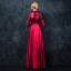 Chinese style Red Evening Dresses  2017 A-Line / Princess High Neck 3/4 Sleeve Appliques Lace Metal Sash Floor-Length / Long Formal Dresses
