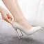 Schöne Weiß Büro OL Spitzschuh Pumps 2024 12 cm Stilettos Pumps Hochhackige