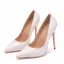 Schöne Weiß Büro OL Spitzschuh Pumps 2024 12 cm Stilettos Pumps Hochhackige