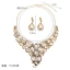 Sparkly Champagne Krystall Rhinestone Aften Øredobber Halskjeder 2023 Legering