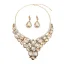 Sparkly Champagne Krystall Rhinestone Aften Øredobber Halskjeder 2023 Legering