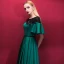 Chic / Beautiful Dark Green Homecoming Graduation Dresses 2018 A-Line / Princess Scoop Neck Short Sleeve Appliques Lace Sash Tea-length Ruffle Formal Dresses