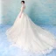 Style Chinois Illusion Champagne Robe De Mariée 2018 Princesse Col Haut 3/4 Manches Dos Nu Perlage Appliques En Dentelle Transparentes Volants Cathedral Train