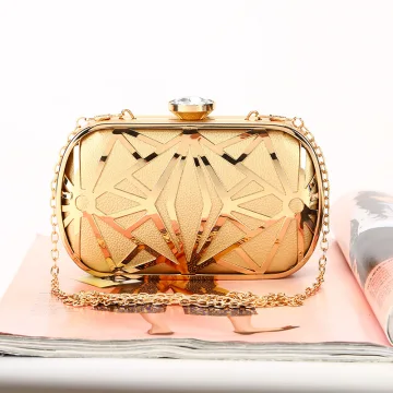 Mooie Prachtige Goud Rhinestone Gala Handtassen 2024