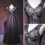 Elegant Black Evening Dresses  2018 A-Line / Princess V-Neck Sleeveless Appliques Lace Beading Floor-Length / Long Ruffle Backless Formal Dresses