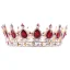 Charming Burgundy Handmade  Rhinestone Alloy Bridal Hair Accessories Wedding Crown 2023